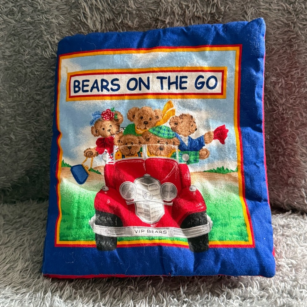 Bears On The Go Soft Fabric Book Blue & Red‎ Childs